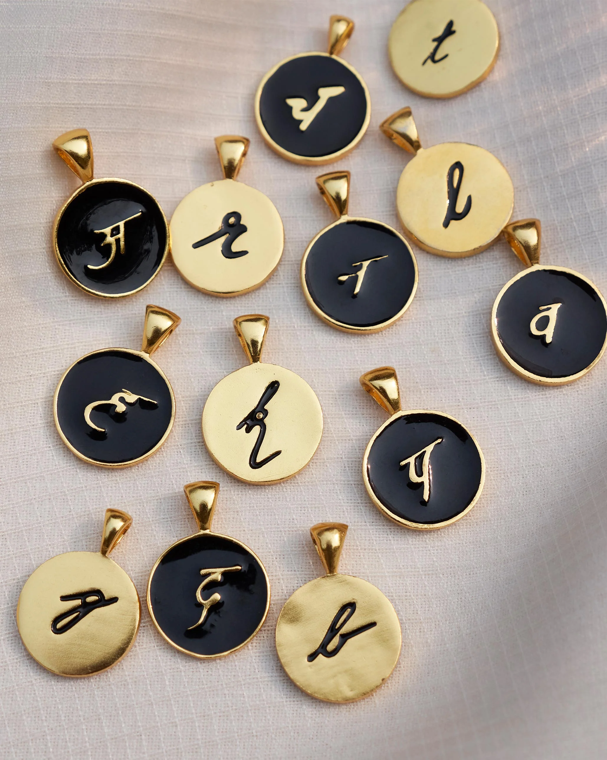 Alphabet S Charm- Black & Gold - Image 9