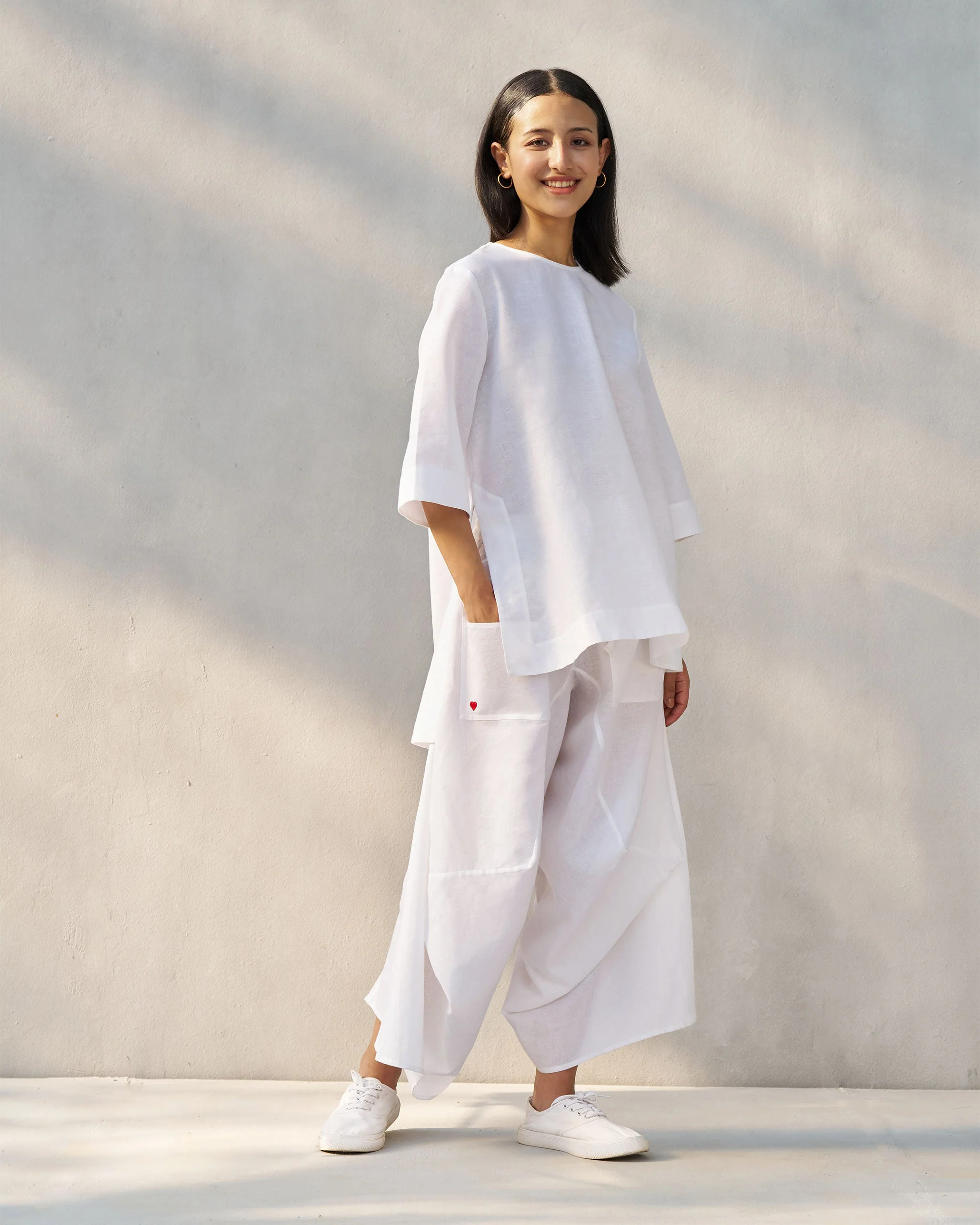 High Slit Top - White - Image 5