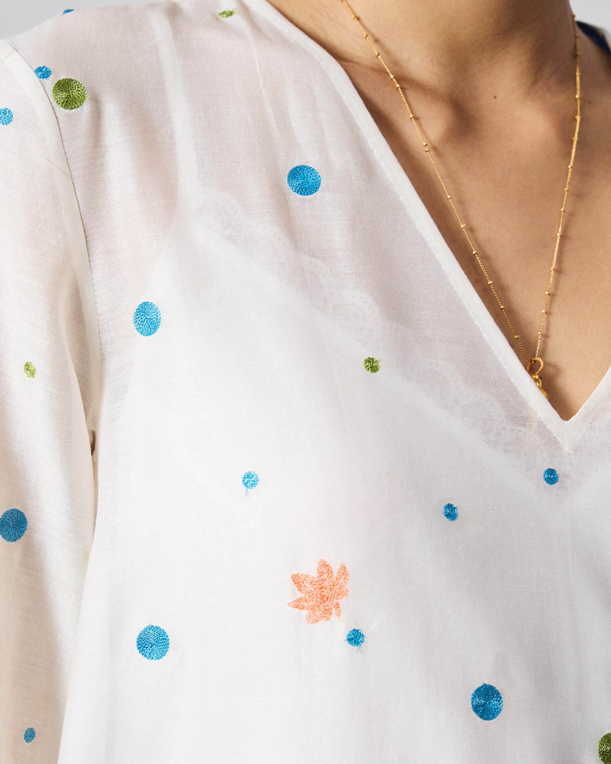 Meadow Kurta - Ivory Embroidered - Image 4