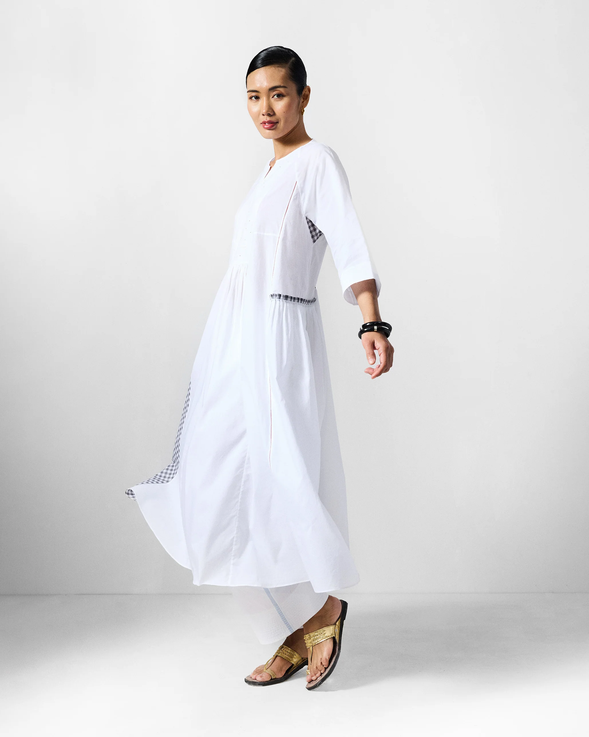 Torsa Kurta - White Embroidered - Image 7